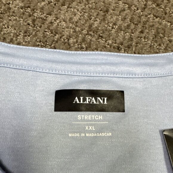 Alfani Henley T-Shirt Blue Long Sleeve Men’s Size XXL NWT - Picture 9 of 11